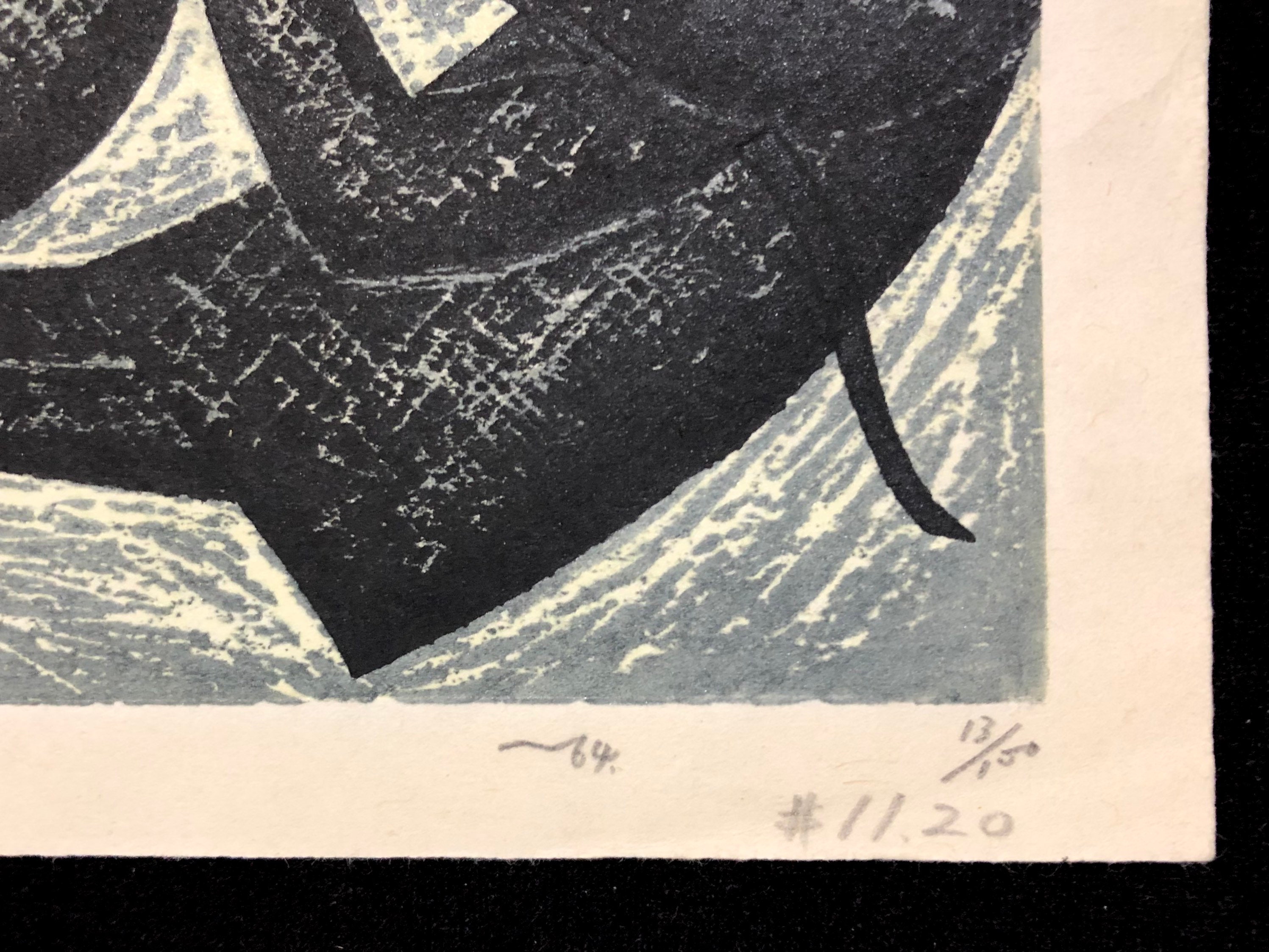 Shuzo Ikeda “tug of War” 1964 13/100 Pencil Signed Free