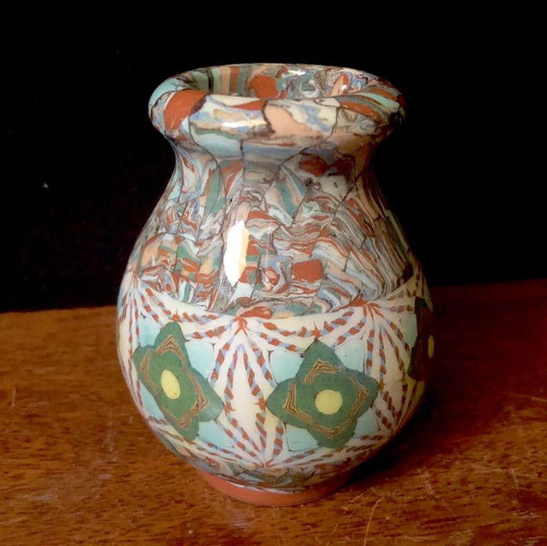 Vintage Jean Gerbino Vallauris Mosaic Pottery Vase