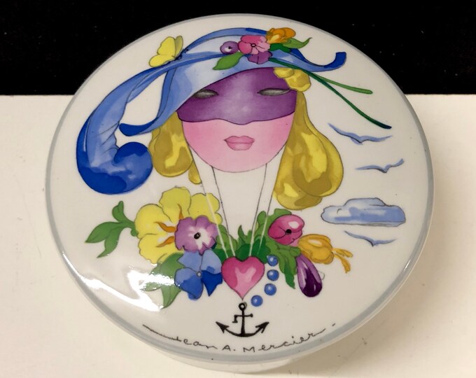 Jean Mercier Villeroy & Boch le Ballon Round Porcelain Trinket Box Etsy