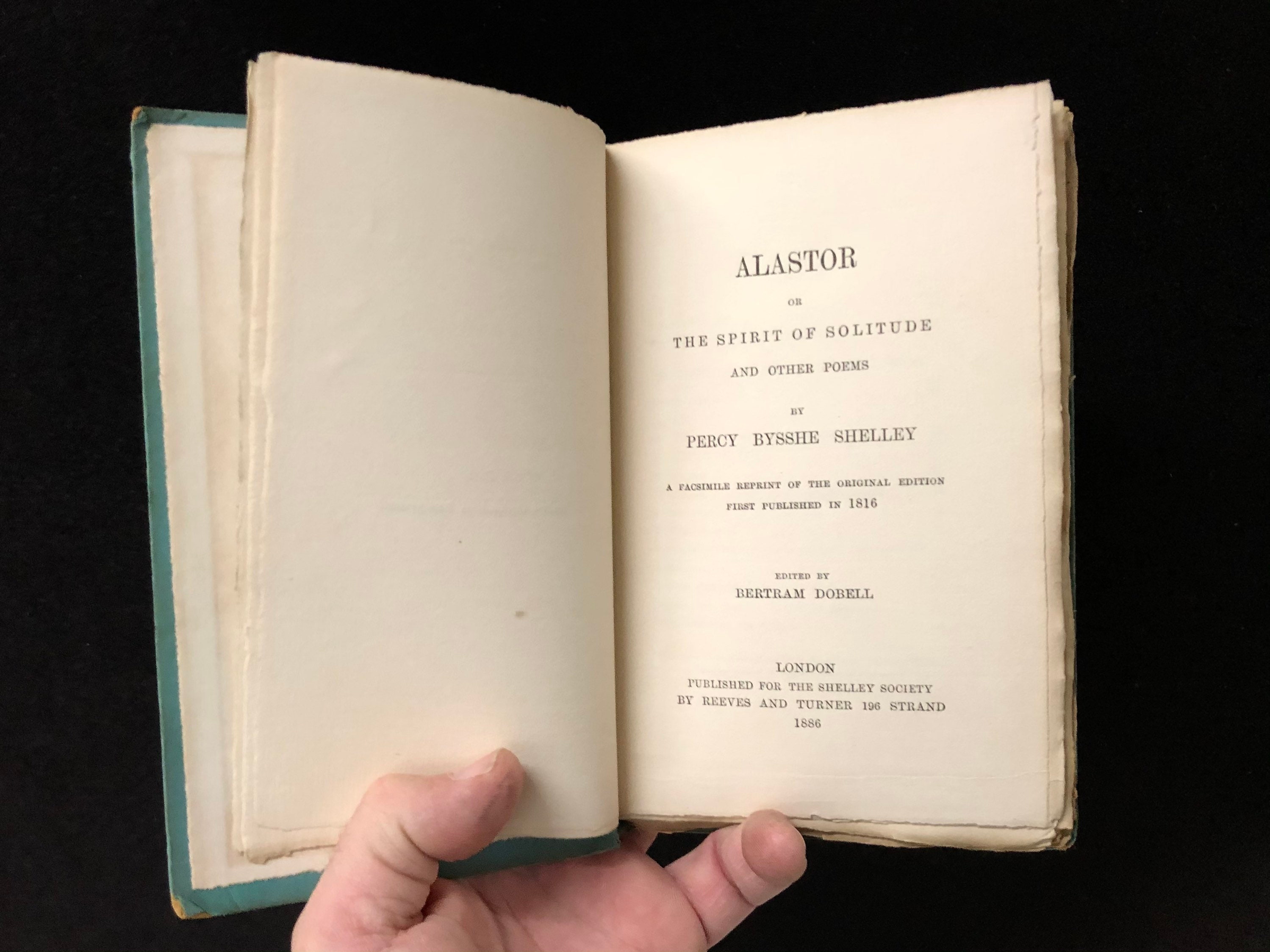 Rare Alastor and Other Poems by Percy Bysshe Shelley 1886 Facsimile of the Original Free Shipping - Etsy