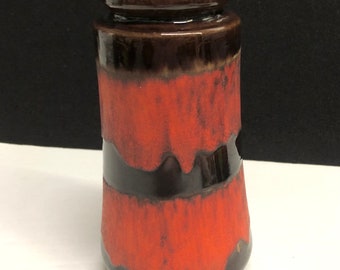 Scheurich Vase Thick Glaze Mid Century Modern West German Pottery