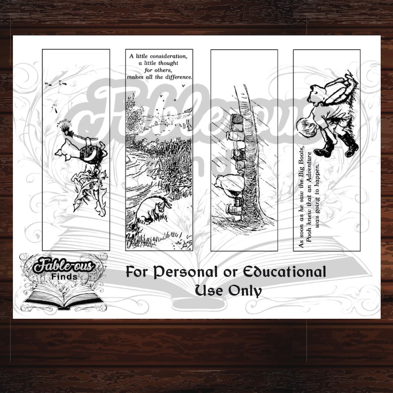 Printable Winnie the Pooh Coloring Bookmarks, Classic Book Cover Book ...