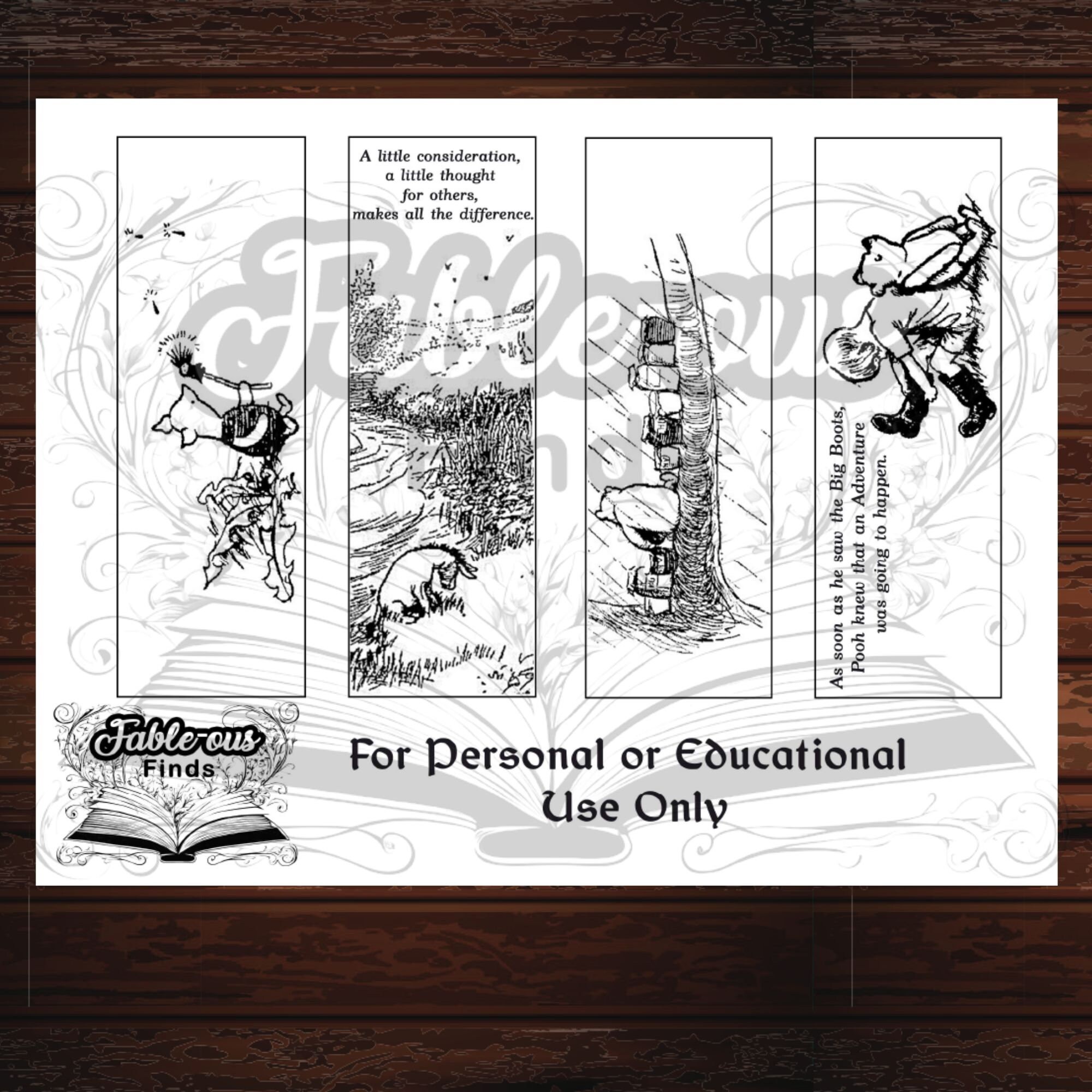 Printable Winnie the Pooh Coloring Bookmarks, Classic Book Cover Book ...