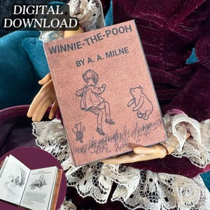 Druckbares Winnie Puuh Miniatur Buch mit Seiten DIY Projekt | Spaß schnelles Handwerk | Mini Kinderbuch, Maßstab 1/6, PDF Digital Download