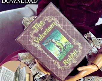 Printable The Velveteen Rabbit Miniature Book with Pages DIY Project | Fun Quick Craft, Mini Childrens Book, 1/6 Scale, PDF Digital Download