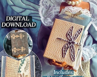 Printable Fairy Spellbook Deluxe Miniature Book with Inside Pages | DIY Mini Book Papercraft, 1/6 Scale, PDF Digital Download Magic Forest