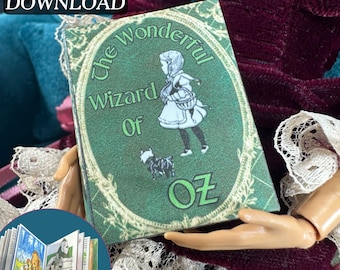 Printable The Wonderful Wizard of Oz Miniature Book with Pages DIY | Fun Quick Craft | Mini Childrens Book, 1/6 Scale, PDF Digital Download