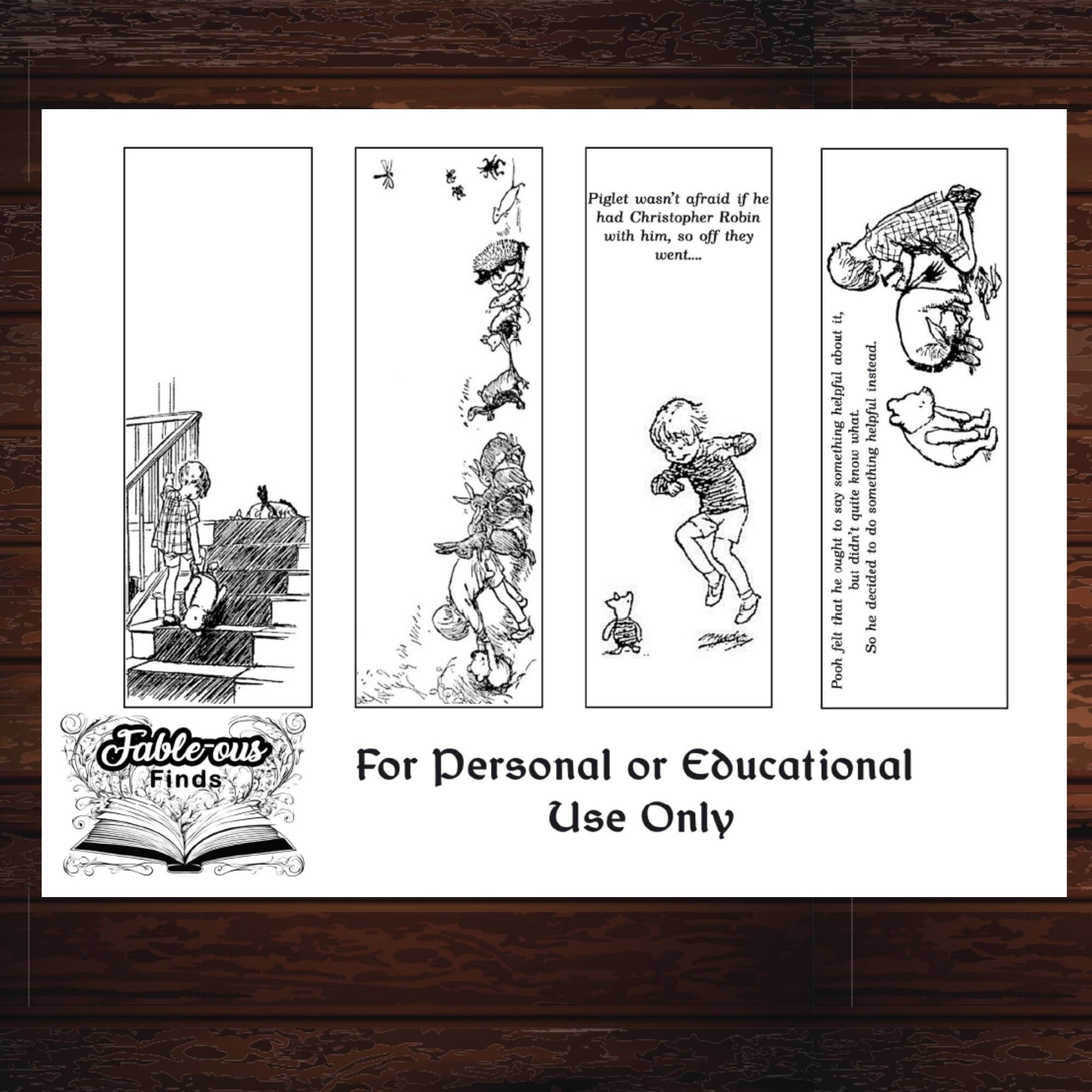 Printable Winnie the Pooh Coloring Bookmarks Winnie the Pooh - Etsy
