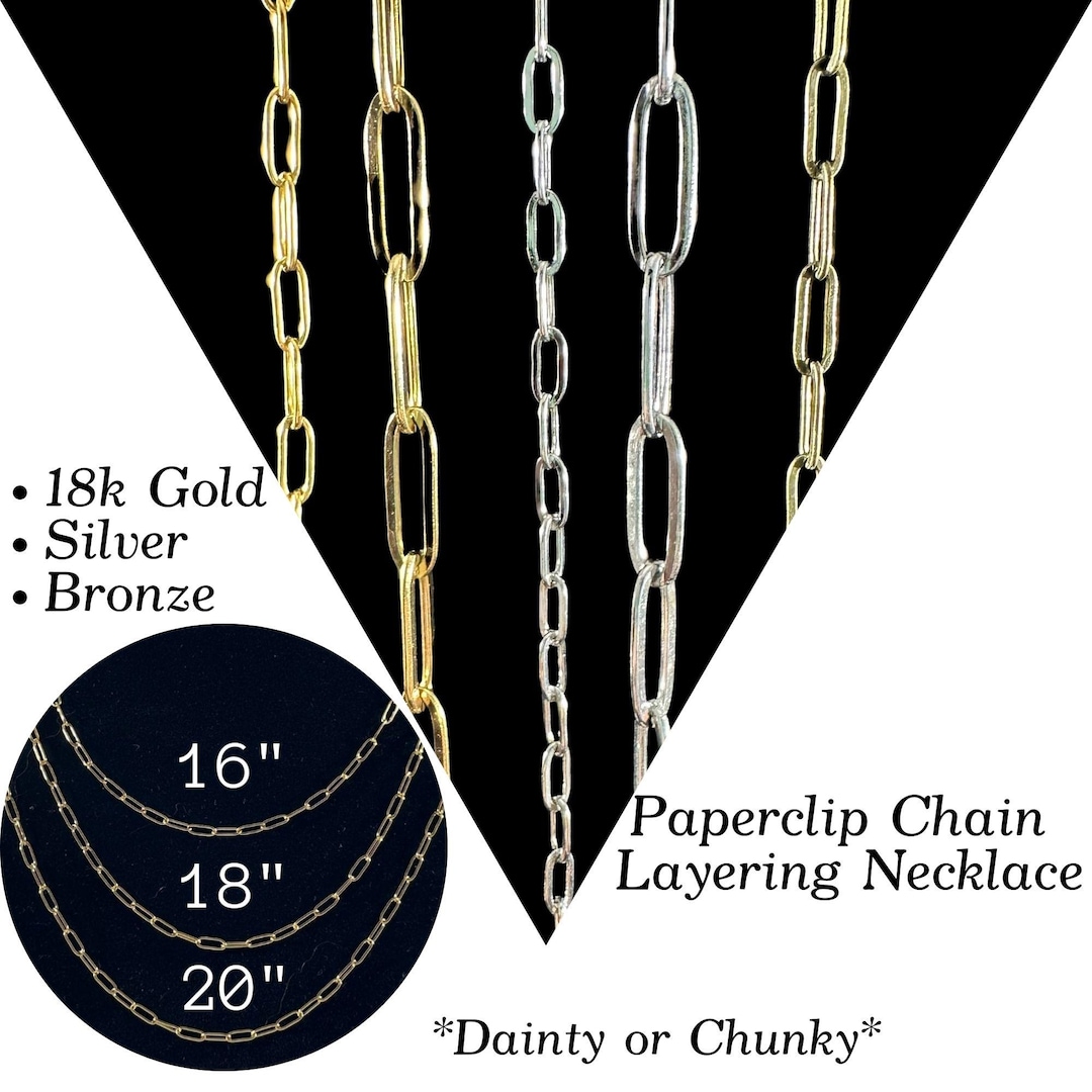 Paperclip Charm & Layering Necklace