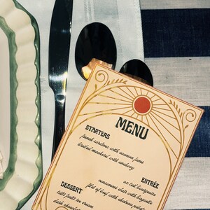 Szablon menu na przyjęcie w stylu secesyjnym | Zestaw 9 szablonów