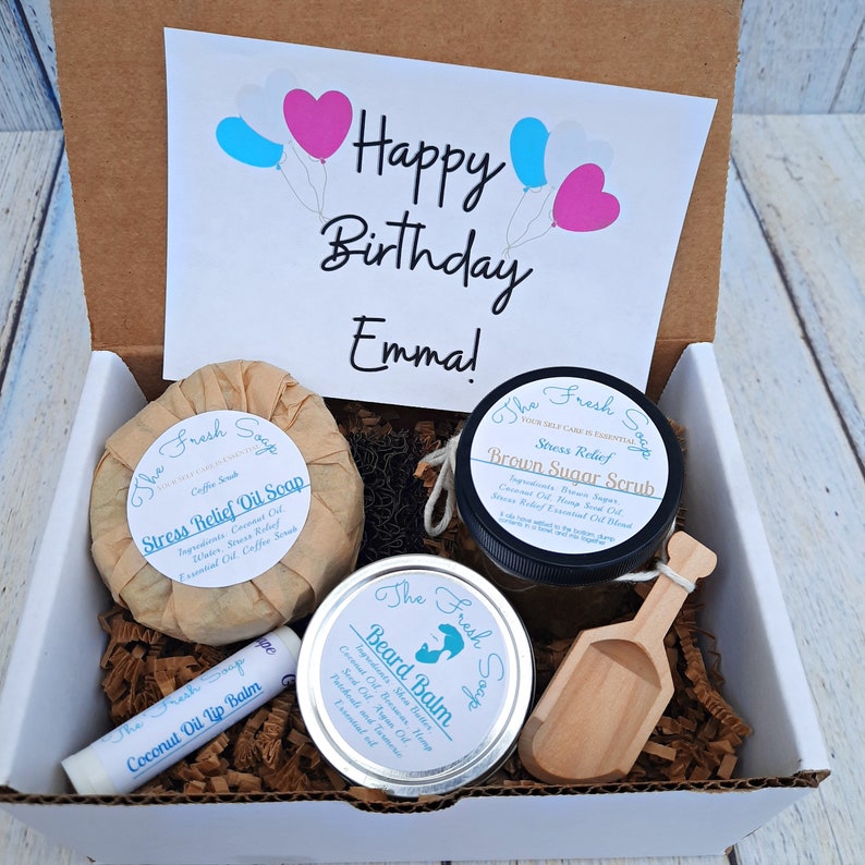 Happy Birthday Self Care Gift Box for Him Care Package Spa