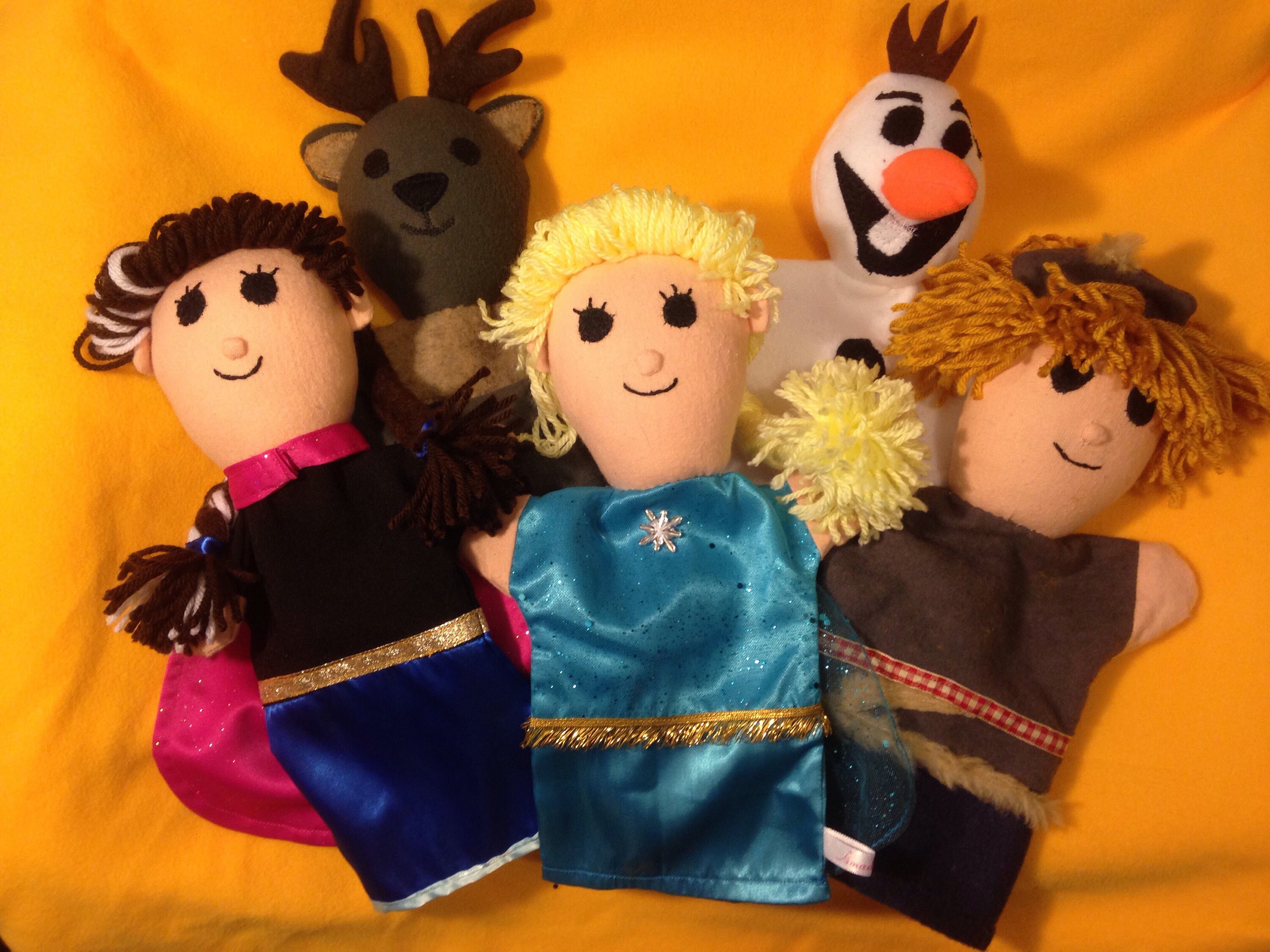 Frozen inspired hand puppets