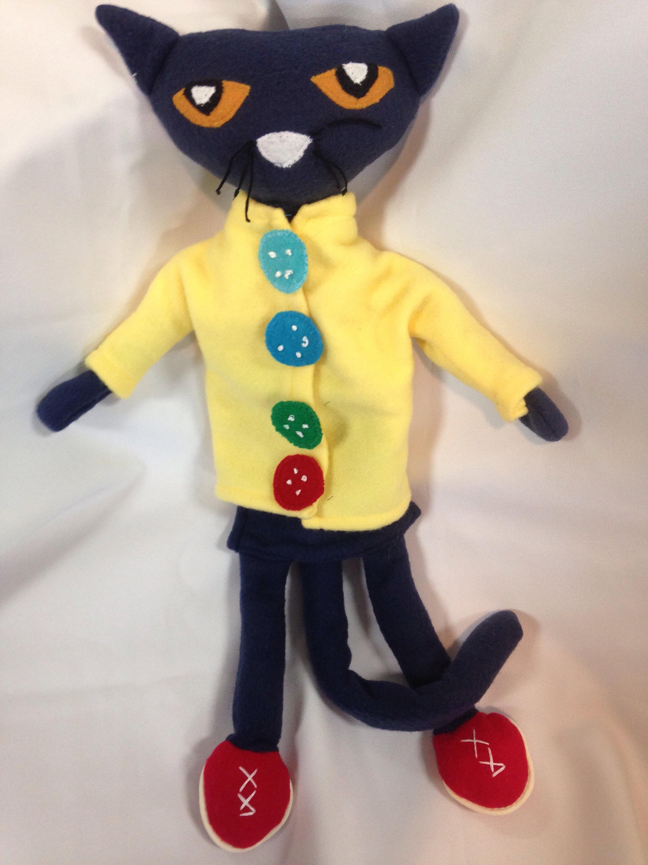 Pete the cat inspired hand puppet Etsy