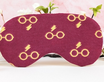Harry Potter Sleep Mask with Glasses and Scar made of Cotton Batting and Lining Adults and Kids Harry Potter Gift for Him for Her