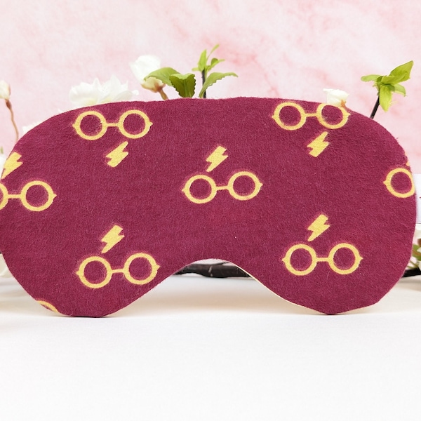 Harry Potter Sleep Mask with Glasses and Scar made of Cotton Batting and Lining Adults and Kids Harry Potter Gift for Him for Her