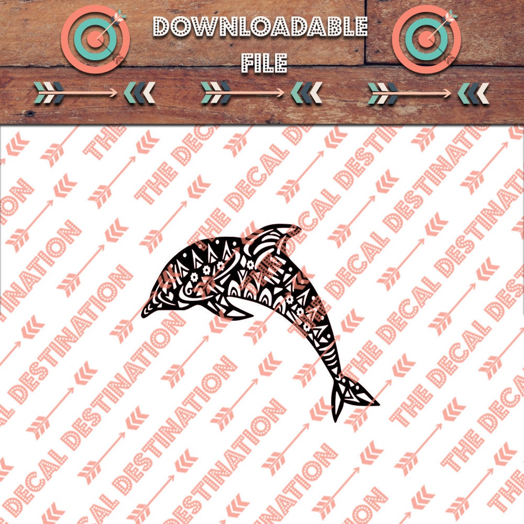 Aztec Dolphin | SVG File | JPEG File | PNG File | Silhouette File ...
