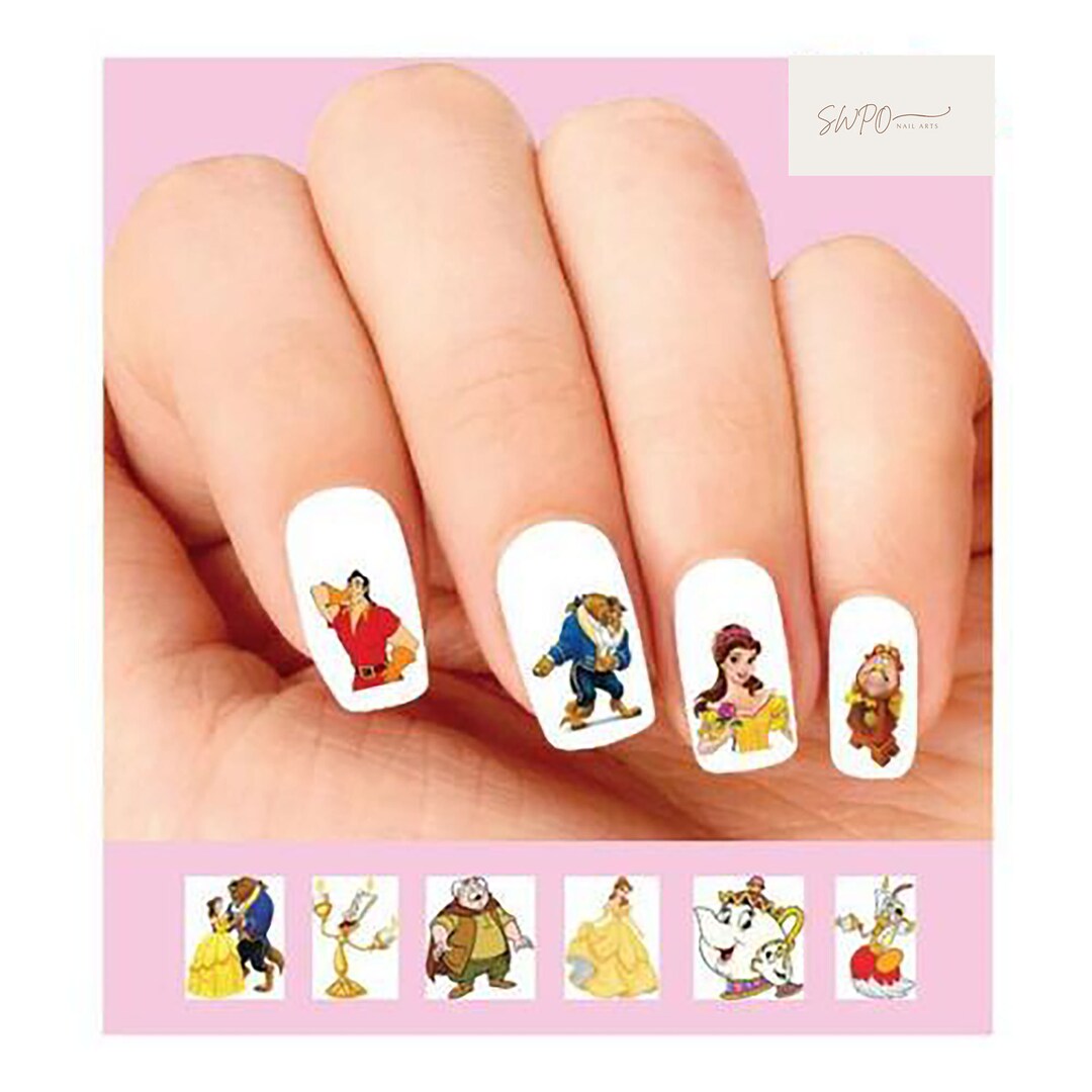 Beauty and the Beast Belle Lumiére Assorted Nail Decals Art - Etsy