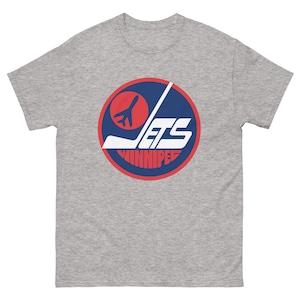 Camiseta clásica unisex del equipo de hockey Winnipeg Jets (extinto equipo de la WHA).