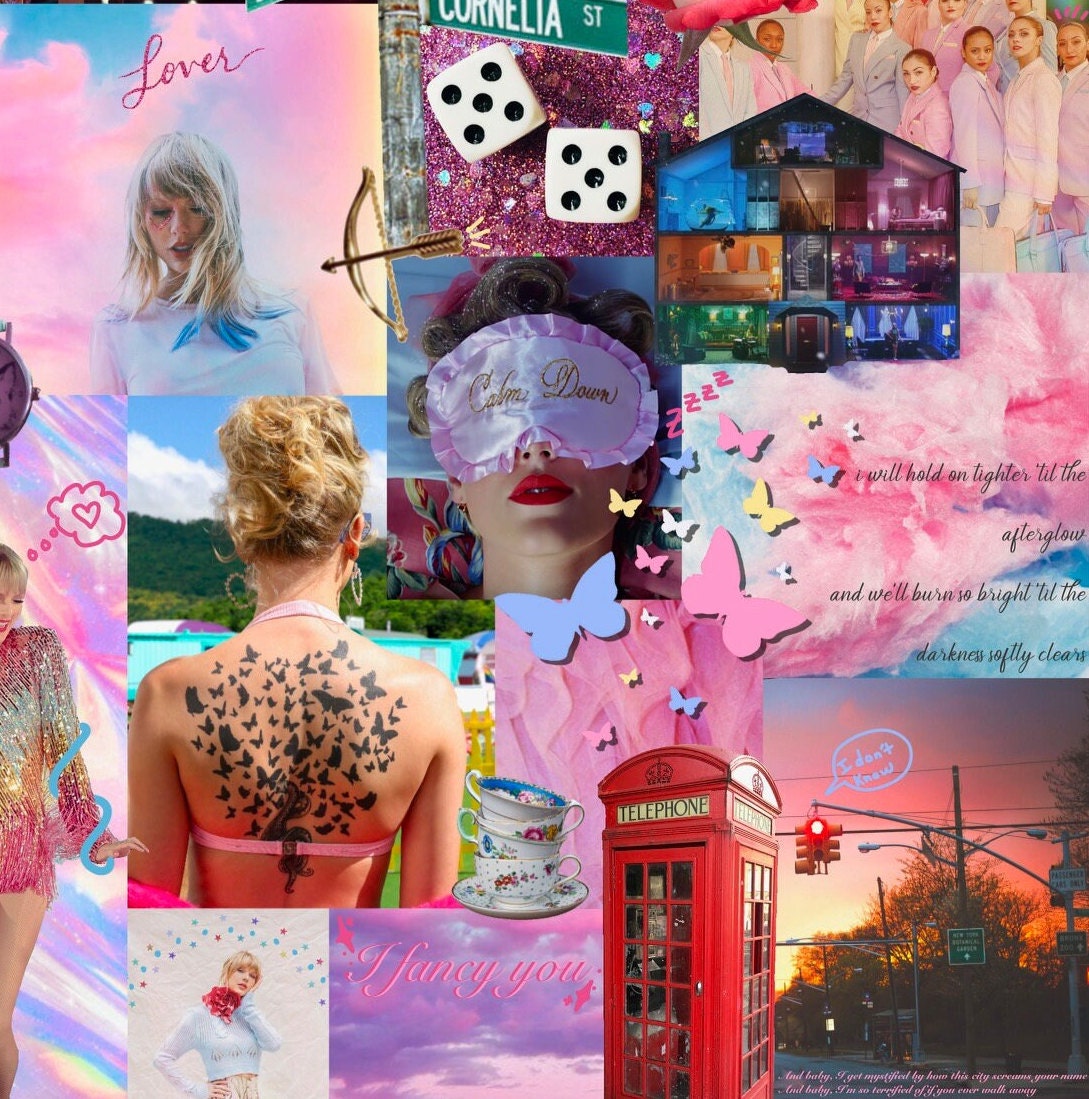 Taylor Swift's Lover Inspired Digital Collage a Perfect Etsy
