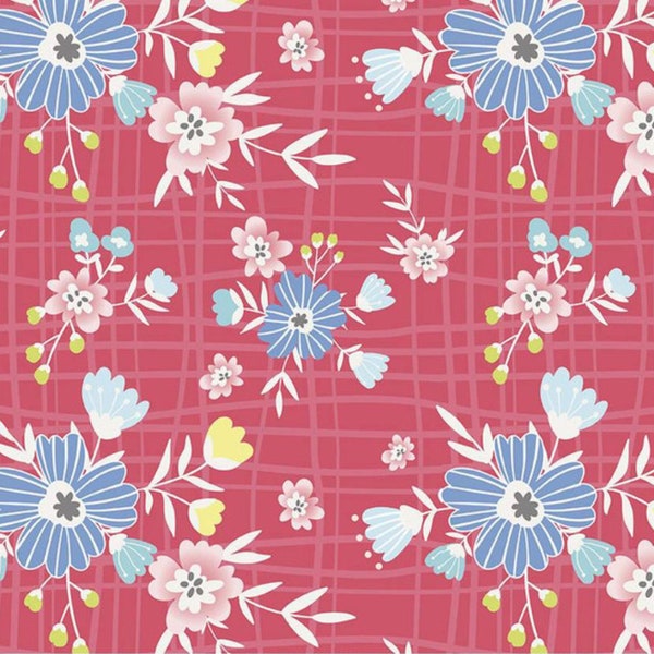 Mulberry Lane Main Raspberry by Dodi Lee Poulsen for Riley Blake Fabrics