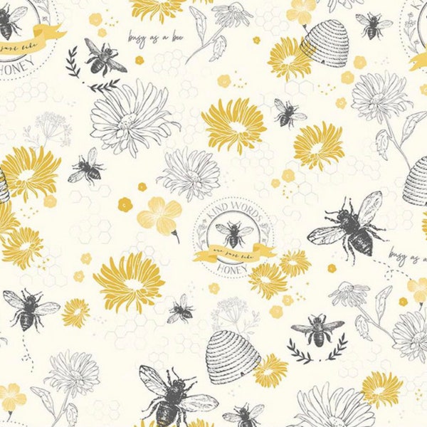 Honey Bee Parchment by My Mind's Eye for Riley Blake Designs