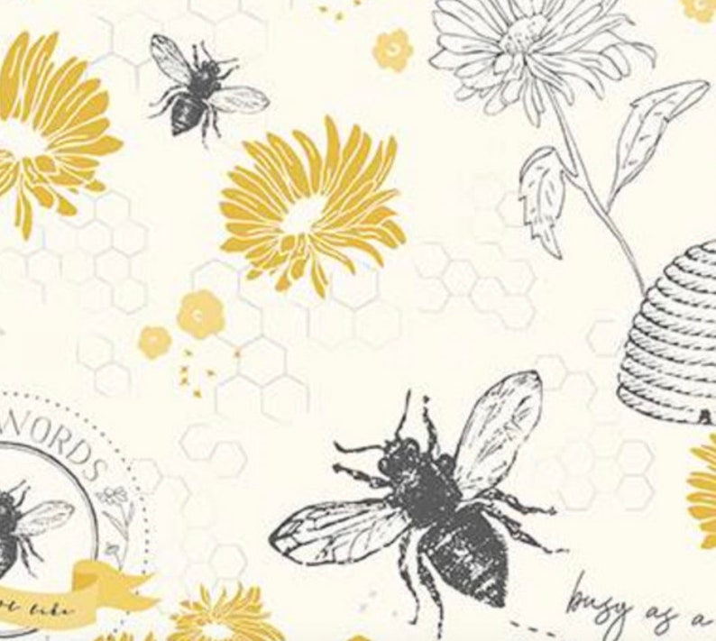 Honey Bee Parchment by My Mind's Eye for Riley Blake Designs - Etsy