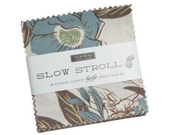 Slow Stroll Mini Charm Pack by Fancy That Design House for Moda Fabrics