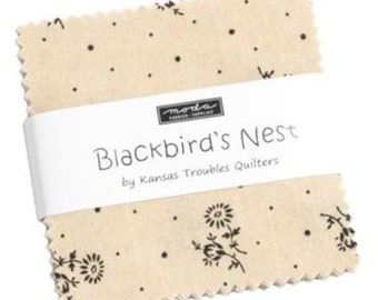 Blackbirds Nest Mini Charm Pack by Kansas Troubles Quilters for Moda Fabrics