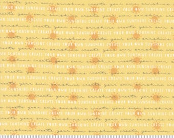 Shine Sun/Sunshine Text and Words Fabric by Sweetwater for Moda