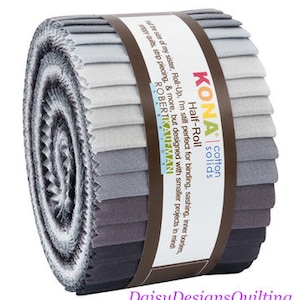 Kona Cotton - Stormy Skies Palette 2.5&quot; Half Roll by Robert Kaufman