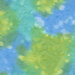 May include: Abstract watercolor painting with a blue and green color scheme. The colors are blended together to create a soft, dreamy effect. The painting is full of texture and movement.