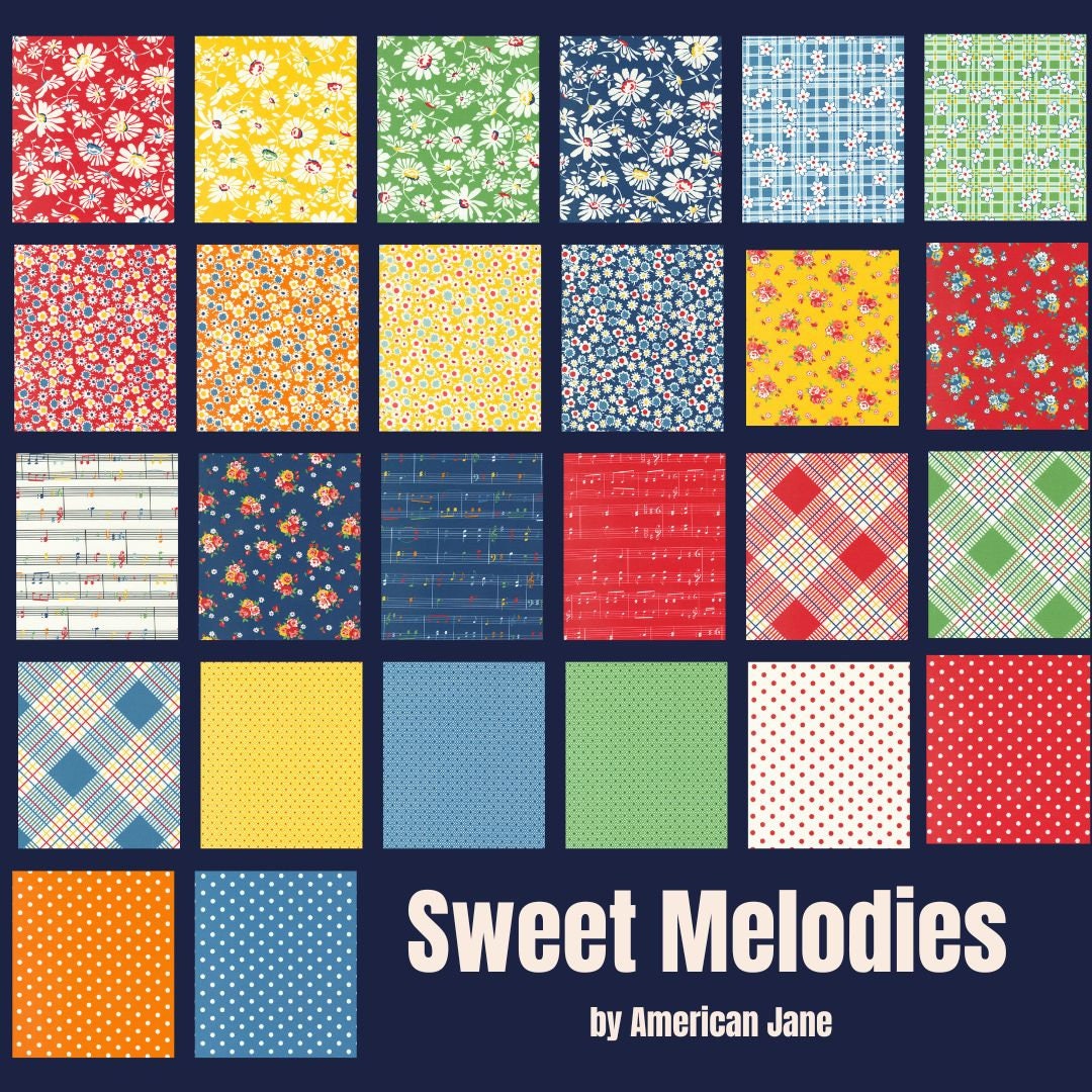 Moda - American Jane - Sweet Melodies - Jelly Roll – Merrily We Quilt Along