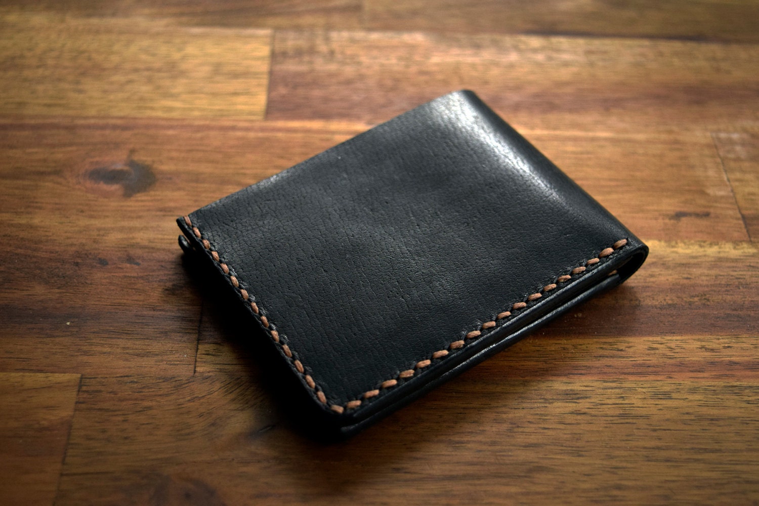 Kangaroo Leather Wallet In Cognac. — Rose Leather Crafting