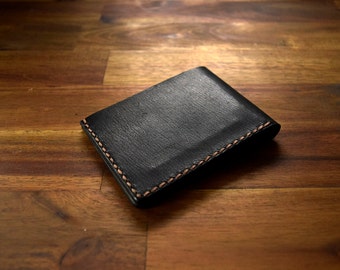 A Slim Design Kangaroo Leather Wallet - Black Colour. Mens Gift. Birthday Gift. Groomsman Gift. Graduation Gift. Christmas Gift