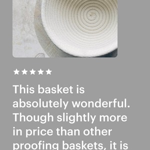 The Sourdough PROOFING BASKETS Handctafted with Sustainable Cotton Rope. Artisan Bread Baskets, Banneton, Oval & Round available. image 9