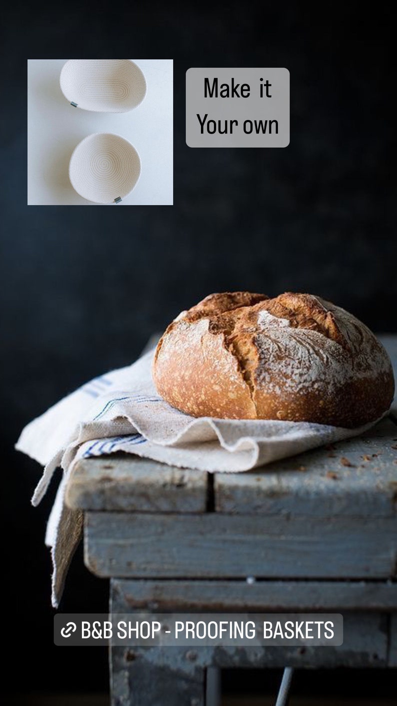 The Sourdough PROOFING BASKETS Handctafted with Sustainable Cotton Rope. Artisan Bread Baskets, Banneton, Oval & Round available. image 8