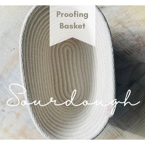 The Sourdough PROOFING BASKETS Handctafted with Sustainable Cotton Rope. Artisan Bread Baskets, Banneton, Oval & Round available. image 7