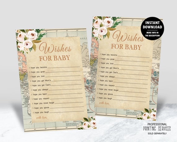 Travel Baby Shower Game Around The World Printable | Instant download