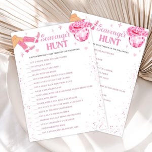 Bachelorette Party Scavenger Hunt Game, Last Rodeo Drinking Games, Nashville Western Bridal Party Activity, Hens Party, Cowgirl Bach