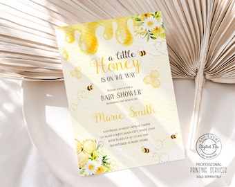 A Little Honey Is On The Way Baby Shower, Bee Honey Baby Shower Invitation, Sprinkle Invite, Baby-Bee Shower, Bee Party