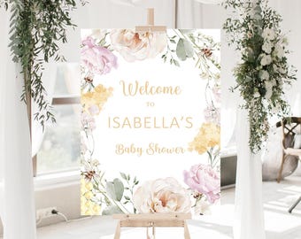 Bee Baby Shower Welcome Sign, Gender Reveal, Honey Baby Sprinkle Table Decor, What Will Baby Bee Party, A Little Honey Is on the Way