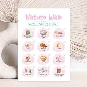 Kaart voor buitenspeurtocht, natuur verjaardag wandelen kinderactiviteit afdrukbaar, meisjesfeestje buiten kinderspel, camping verjaardag wandelen kinderen