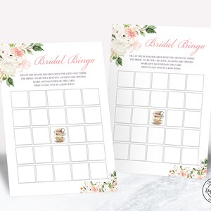 Juego de bingo nupcial, juego de té para despedida de soltera, fiesta nupcial con taza de té floral, té nupcial, té de la tarde para despedida de soltera, Love is Brewing 1043