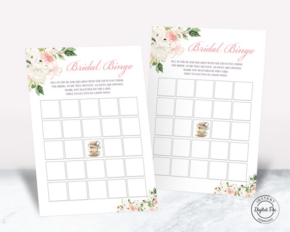 Bridal Bingo Game, Tea Bridal Shower Party Game, Floral Teacup Wedding Shower, Bridal Tea, High Tea Bridal Bruch, Love is Brewing 1043 Il_570xn