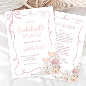 Winery Bachelorette Weekend Invitation, Napa Vineyard Bachelorette Party Invite, Wine Getaway Bach, Vino Before Vows Bridal Shower Digital