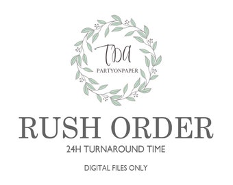 Rush Order Fee, 24 Stunden Bearbeitung auf digitalen Dateien