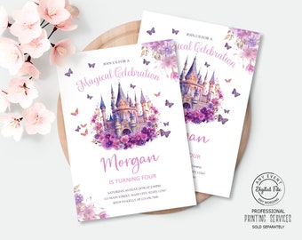 Magical Princess Birthday Invitation, Princess Castle Invite, Once Upon a Time Princess Royal Birthday Girl, Princess Party