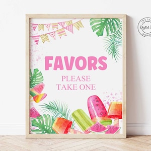 Zwei coole Geburtstags-Gastgeschenke, Mädchen 2. Geburtstag Gastgeschenke, Sommer-Popsicle-Geburtstags-Tischdekoration, Pool- oder Splash-Pad-Party, Eiscreme