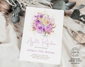 Aged to Perfection Wine Birthday Invitation, Vineyard Party Invite, Wine Tasting Birthday Dinner, Fine Like Wine Women Birthday Digital Il_170x135