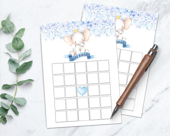 Bingo Baby Shower Games Printable Floral Elephant Safari Theme By Bingo Baby Shower Games Printable Floral Elephant Safari Theme By